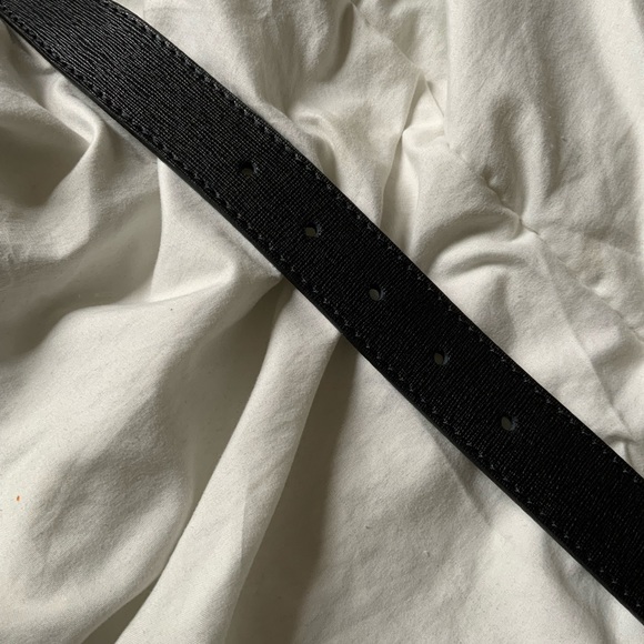 Versace Collection, men's belt, leather, black metallic with gold Versace Emblem - Picture 8 of 9